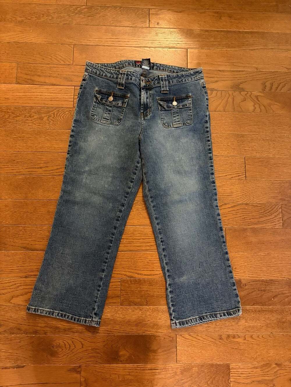 Aeropostale Jeans Size 11/12 Blue Distressed Flare Denim